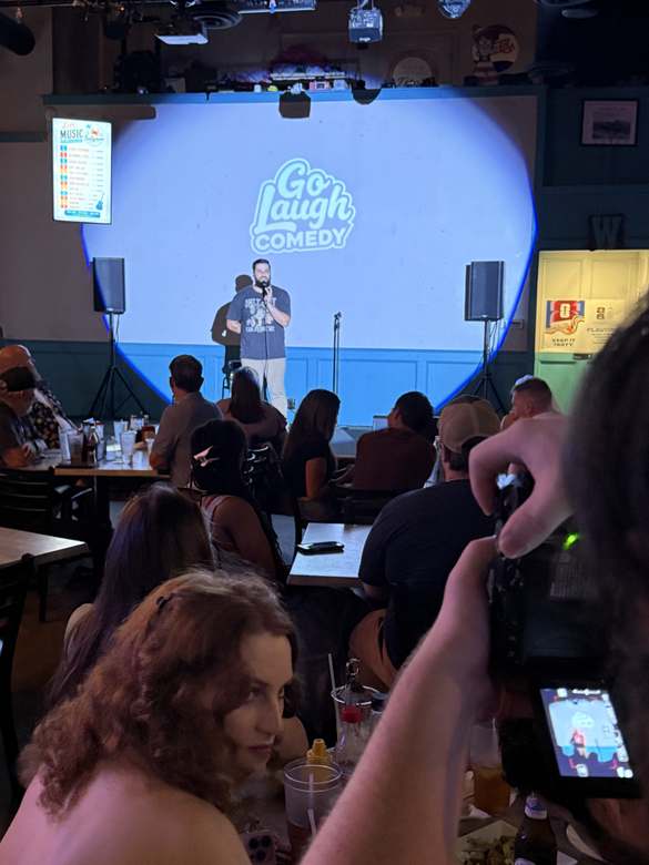 Audience enjoying the Go Laugh Comedy show at Ballyhoos