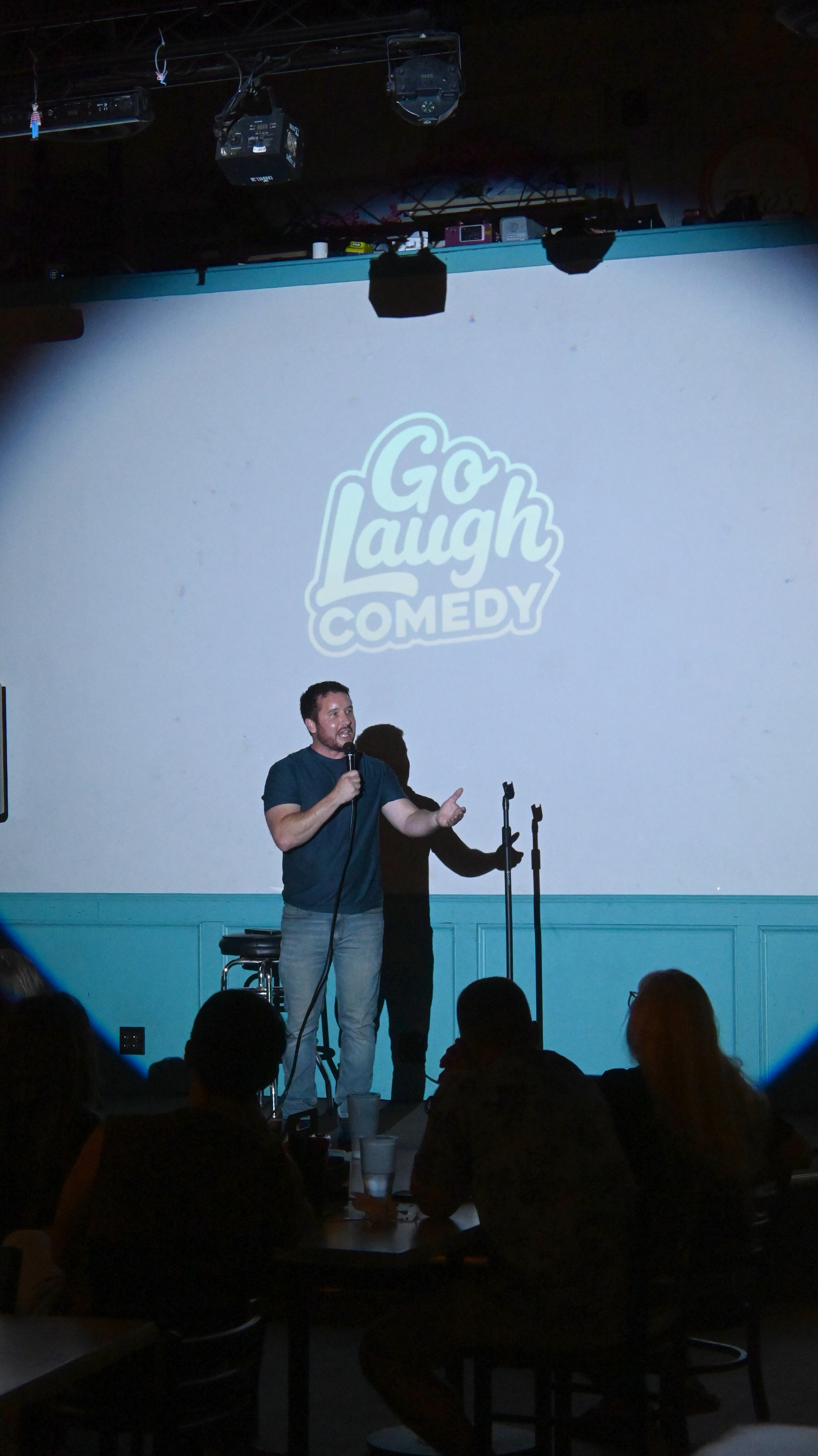 Comedian performing at Ballyhoos
