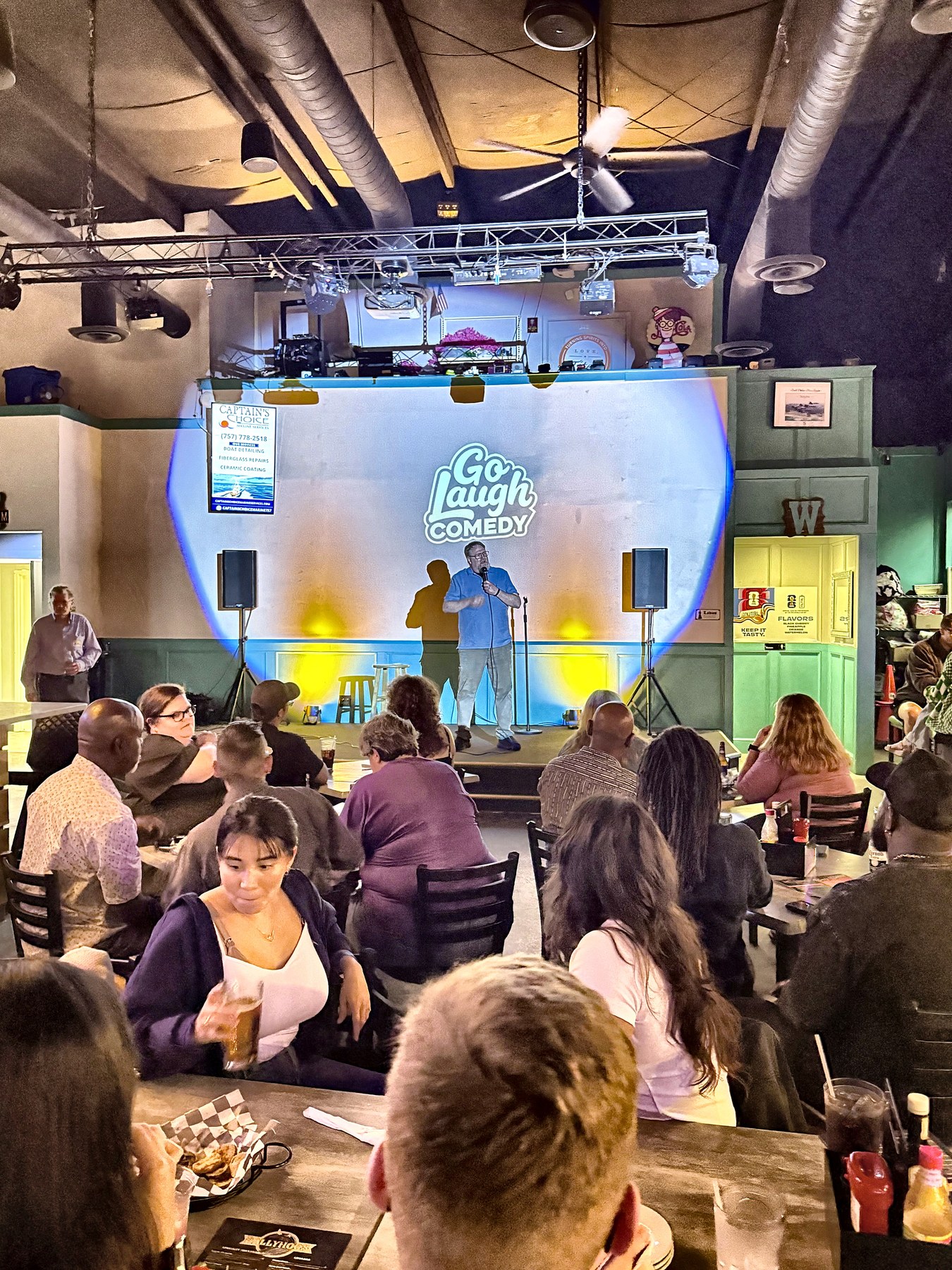 Audience enjoying a Go Laugh Comedy show at Ballyhoos
